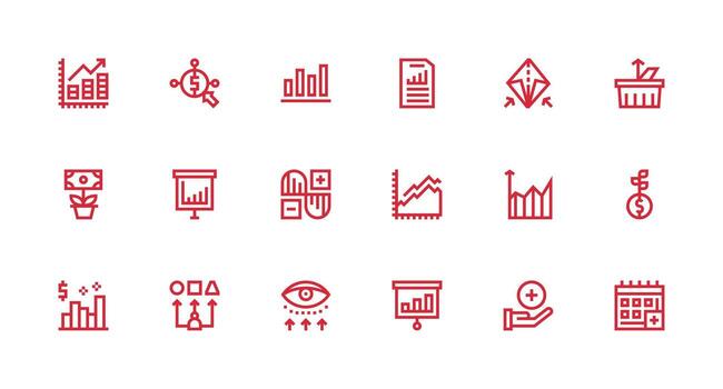 incrementar incluso 18 fuerte carrera línea ilustraciones pulcramente diseñado íconos para web plataformas vector