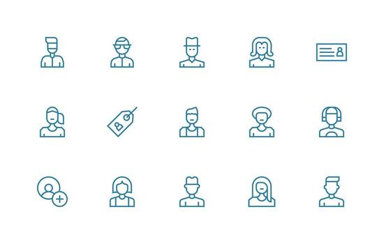 15 Icons for Subscriber in Regular Line Format Line Icon Collection vector