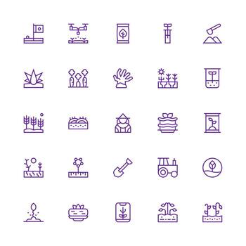 medio carrera contorno estilo suelo íconos con 25 vectores escalable íconos para todas temas