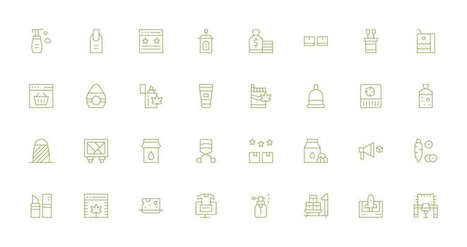 32 Thin Line Icons for Product Graphics Multi-Purpose Icon Pack for Templates vector