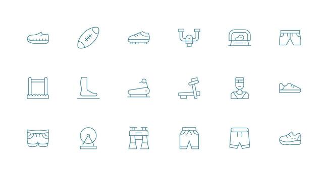 18 Minimal Line Style Icons from Running Collection Modern Icon Set vector