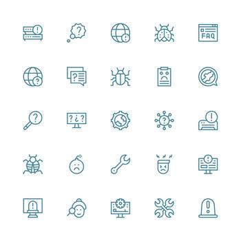 Medium Stroke Outline Icons from Troubleshooting Set with 25 Vectors Interface Icon Collection