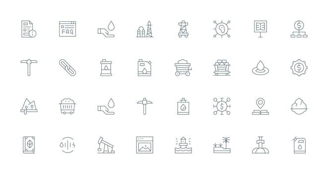 32 Thin Line Icons for Resource Graphics Design Ready Icon Set for Teams vector