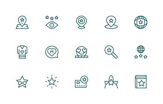 15 Regular Line Designs for Recommended Icons Interface Icon Collection for Daily Projects vector