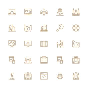 desarrollo incluso 25 medio carrera contorno ilustraciones alta resolución íconos para ninguna plataforma vector