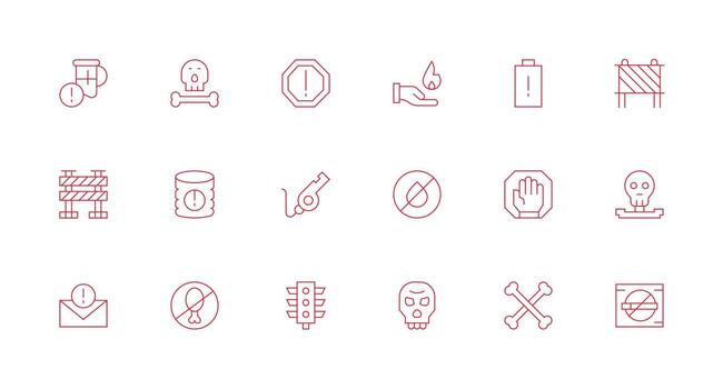 Caution featuring 18 Icons in Minimal Line Design Icons Built for Visual Consistency Pack vector