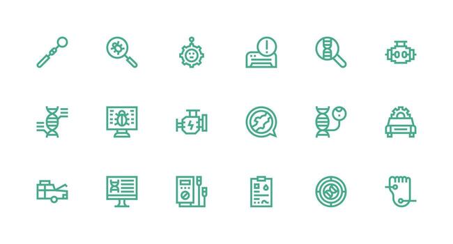 18 Strong Stroke Line Style Icons from Diagnostics Collection Icons Built for Visual Consistency Pack vector