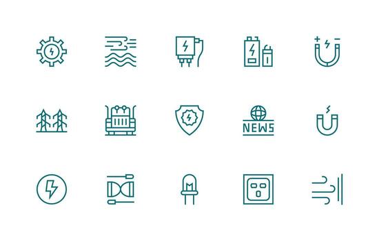 15 regular línea estilo íconos desde Actual colección bien estructurado íconos para creativo utilizar vector