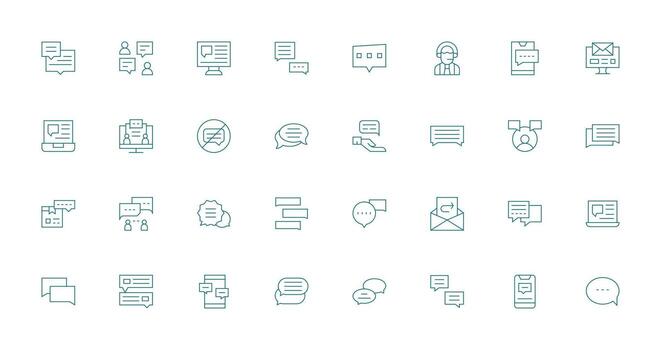 32 Thin Line Vectors for Reply Theme Scalable Icons for All Themes