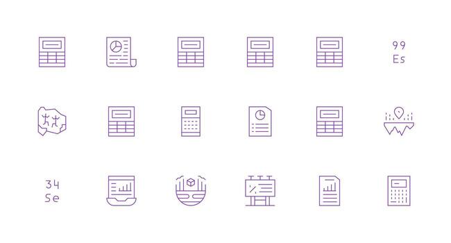 Figures featuring 18 Icons in Minimal Line Design Interface Icon Collection for Daily Projects vector