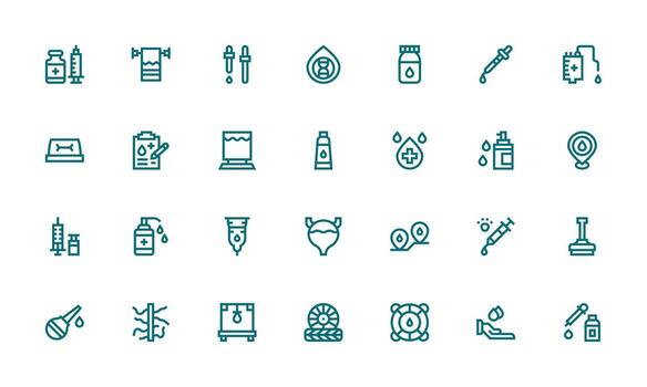 Fluid Icon Collection with 28 Bold Line Designs Flexible Icon System for Web Interfaces vector