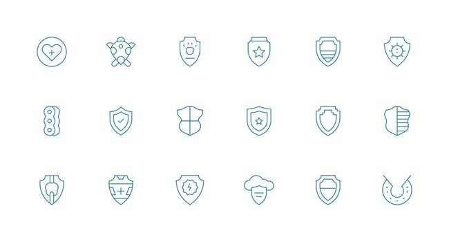 Robust Visual Pack containing 18 Minimal Line Icons Icons Built for Visual Consistency Pack vector