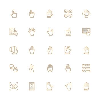 Select Design Icons featuring 25 in Medium Stroke Outline Style Quick Access Icons for UI Development vector