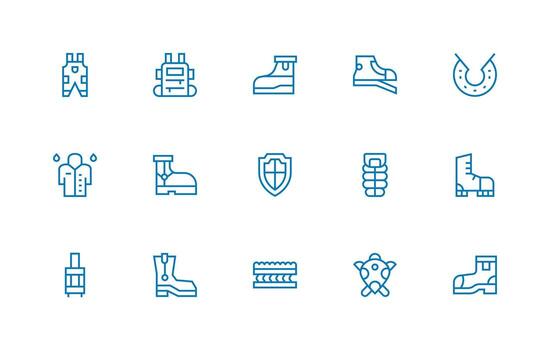 15 Icons for Durable in Regular Line Format UI and UX Focused Icon Collection vector