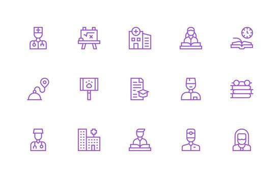 Regular Line Icons from Exam Set with 15 Vectors Fully Editable Icon Set for Web