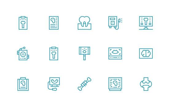 Regular Line Icons from Radiology Set with 15 Vectors Digital Product Icons for Fast Delivery