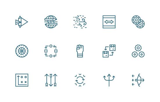 15 Regular Line Designs for Movement Icons Icons Built for Visual Consistency Pack vector