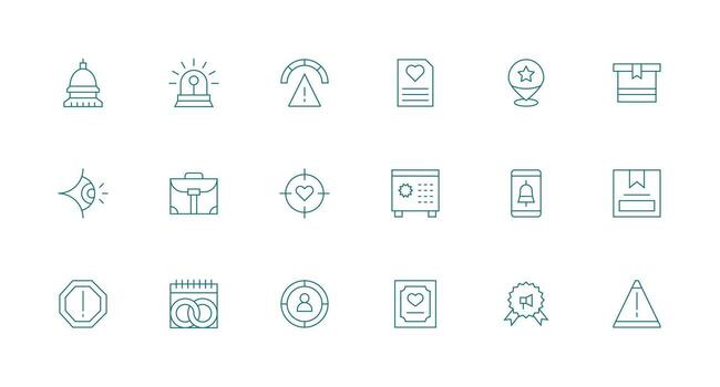 18 Minimal Line Designs for Important Icons UI and UX Focused Icon Collection vector