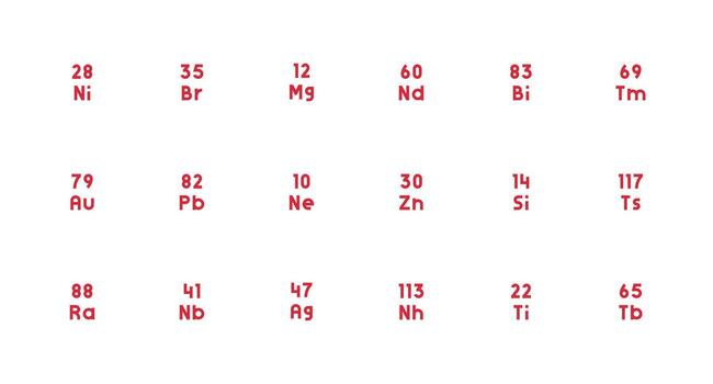 Atomic Number Design Icons featuring 18 in Strong Stroke Line Style Style Icon Set vector