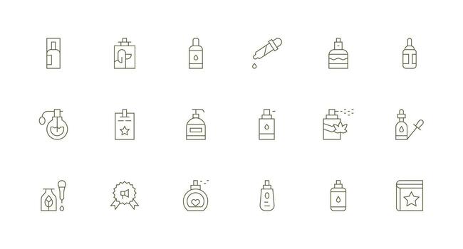 18 mínimo línea íconos para esencial gráficos estilo icono conjunto vector