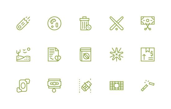 Regular Line Style Void Icons with 15 Vectors Multi-Style Icons for Creative Projects