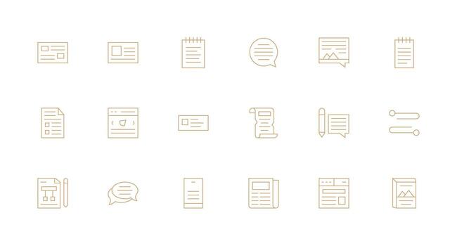 Paragraph Visual Pack containing 18 Minimal Line Icons Functional Icon Series vector