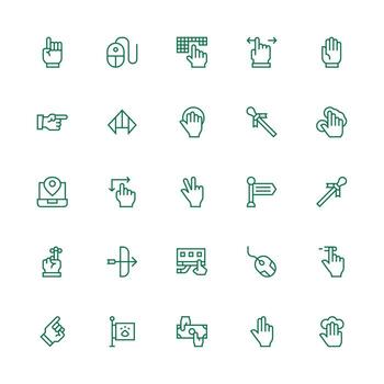 Medium Stroke Outline Icons from Pointer Set with 25 Vectors All Device Compatible Icon Set
