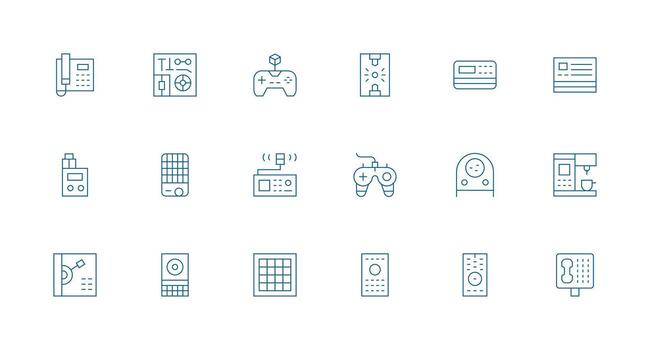 18 Minimal Line Vectors for Buttons Theme UI and UX Focused Icon Collection