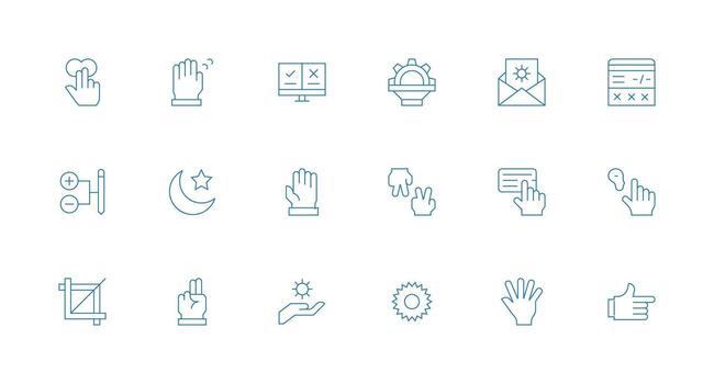 mínimo línea íconos desde opción conjunto con 18 vectores icono conjunto para proyectos