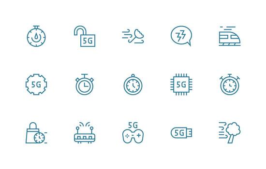Regular Line Icons from Fast Set with 15 Vectors Theme-Based Icon Pack
