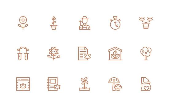 15 Regular Line Style Icons from Growing Collection UI Icon Set vector