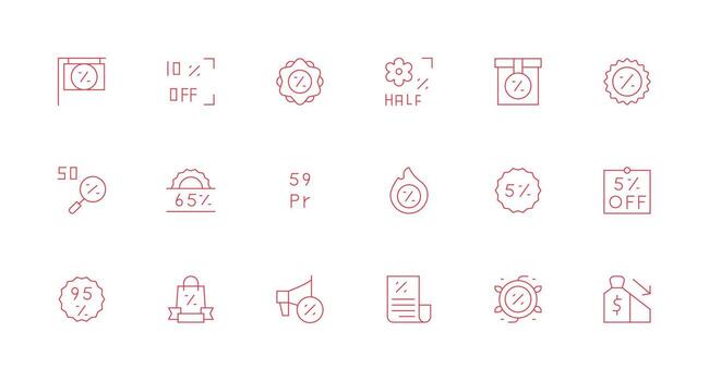 Minimal Line Style Markdown Icons with 18 Vectors Neutral Style Icons for Any Project