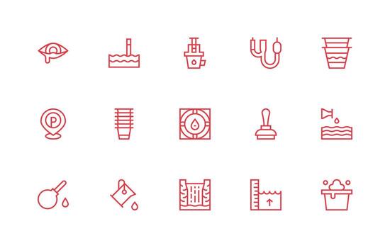 15 Regular Line Vectors for Overflow Theme Neutral Style Icons for Any Project