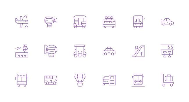 Minimal Line Icons from Passenger Set with 18 Vectors Interface Icon Collection for Daily Projects