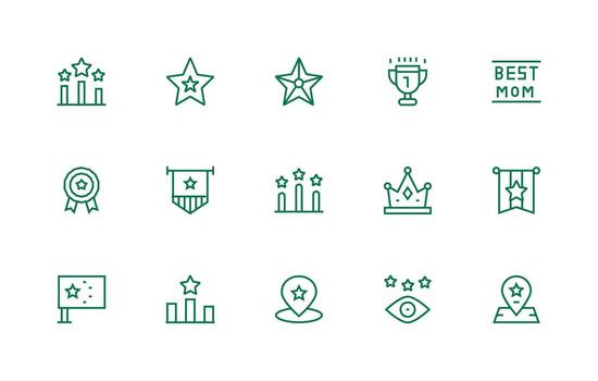 regular línea íconos desde mejor conjunto con 15 vectores ligero icono serie para rápido prototipos