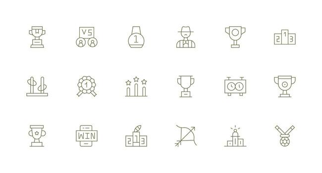 18 mínimo línea diseños para concurso íconos ui y ux enfocado icono colección vector