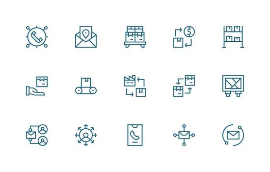 Regular Line Icons from Inbound Set with 15 Vectors Customizable Icon Series for Mobile Screens