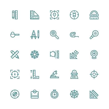 preciso incluso 25 medio carrera contorno ilustraciones alta resolución íconos para ninguna plataforma vector