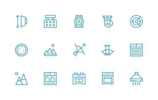 15 Regular Line Vectors for Range Theme Interface Icons for Daily Use