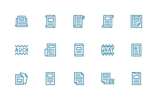 15 íconos para palabra en regular línea formato de confianza íconos para todas interfaces vector
