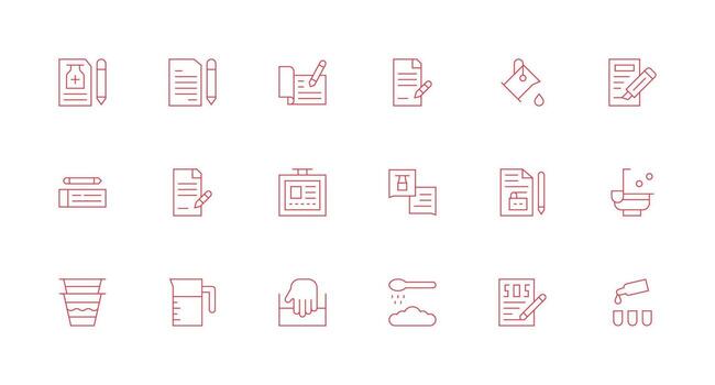 Minimal Line Icons from Fill Set with 18 Vectors Customizable Icon Series for Mobile Screens