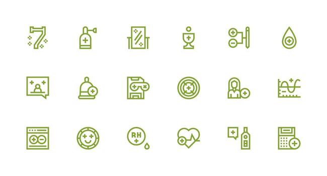 Plus featuring 18 Icons in Strong Stroke Line Design Interface Icons for Daily Use vector