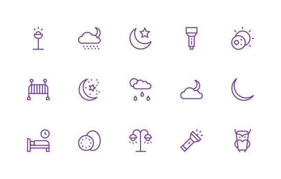 regular línea íconos desde oscuro conjunto con 15 vectores de uso múltiple icono diseño paquete