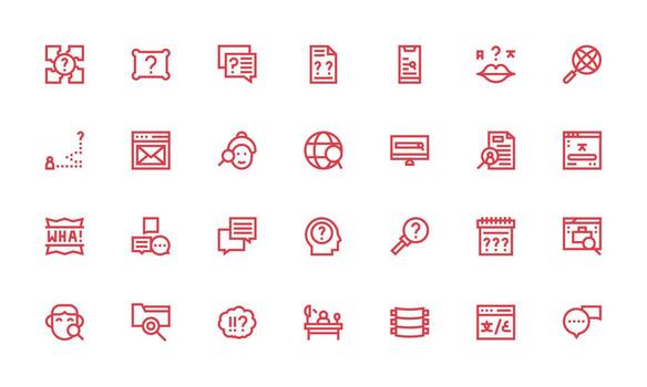 Bold Line Icons from Query Set with 28 Vectors Multi-Purpose Icon Pack for Templates