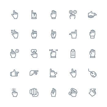 25 Medium Stroke Outline Icons for Cursor Graphics Organized Icon Pack for Quick Access vector