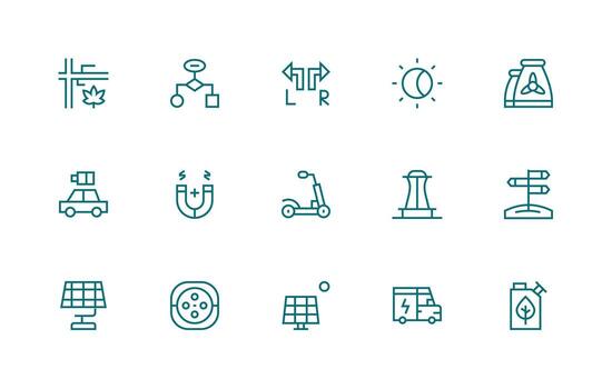 Regular Line Style Alternative Icons with 15 Vectors Reliable Icons for All Interfaces