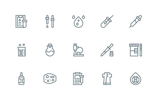 muestra diseño íconos presentando 15 en regular línea estilo alta calidad icono paquete vector