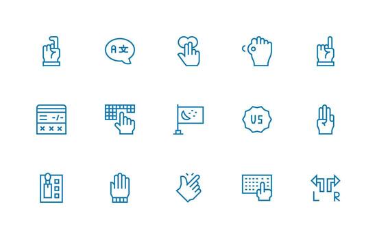 regular línea estilo opción íconos con 15 vectores funcional icono serie