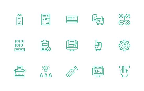 15 íconos para entrada en regular línea formato lleno icono biblioteca para ui diseñadores vector