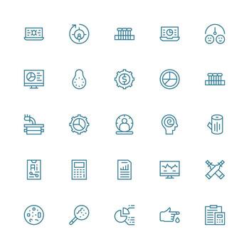 medio carrera contorno íconos desde análisis conjunto con 25 vectores organizado icono paquete para rápido acceso